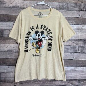 Disney 100th Mickey Mouse Happiness Is A State Of Mind T-shirt Size XL